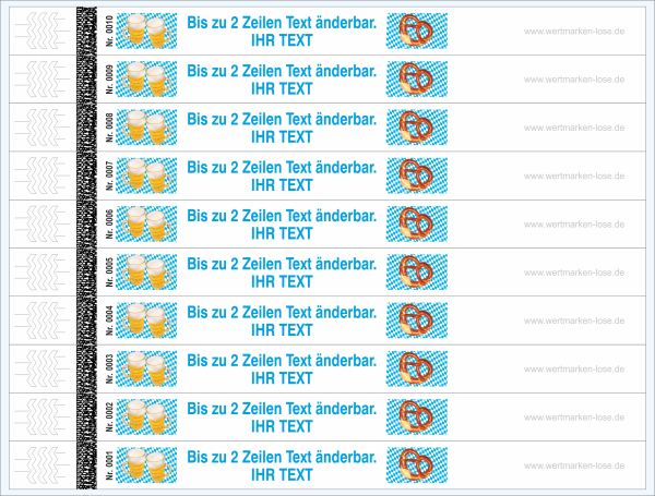 Panterbänder - Einlassbänder - Kontrollbänder - 4/0 "Oktoberfest"